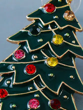 Alloy Inlaid Rhinestone Christmas Tree Earrings Earrings