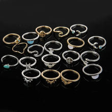 Alloy Multiple Shapes 19-Piece Ring Set Fashion Jewelry