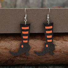 Alloy Wooden Boots Earrings Earrings