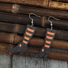 Alloy Wooden Boots Earrings Earrings