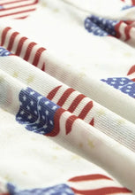 American Flag Heart Pattern Long Sleeve Bodysuit for Women Woman Bodysuits