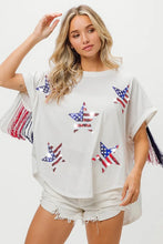 American Flag Sequin Star Fringe Top for Women
