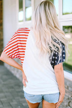 American Flag Sequin V-Neck T-Shirt for Women