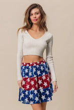 American Flag Theme Star Sequin Tiered Skirt for Women Woman Skirts