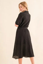 And The Why Waffle Textured Ribbon Waist Midi Dress Casual Dresses