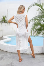 Angel Wings Openwork Slit V-Neck Sleeveless Cover Up Swimwear Cover-Ups