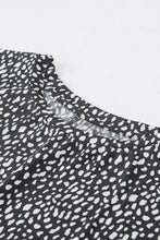 T-shirt donna con scollo rotondo e stampa animalier, tunica con tasche