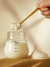 Anti-choking pet nursing bottle with 80ml clear glass, silicone nipple, marked 40ml 60ml 80ml