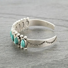 Artificial Turquoise Alloy Open Bracelet Bracelets