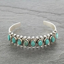 Artificial Turquoise Alloy Open Bracelet Turquoise One Size Bracelets