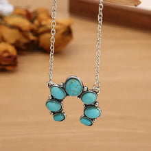 Artificial Turquoise Alloy Pendant Necklace Fashion Jewelry