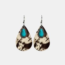 Artificial Turquoise Teardrop Earrings Khaki One Size Earrings