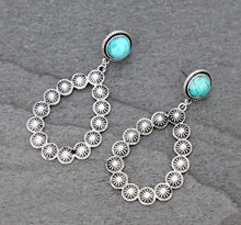 Artificial Turquoise Teardrop Earrings Earrings