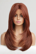 Auburn layered wave synthetic wig with bangs, cap included