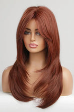Auburn layered wave synthetic wig with bangs, cap included