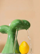 Glossy green avocado Automatic Sapling Pet Drinking Fountain with sapling spout