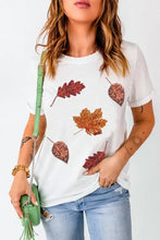 Autumn Leaf White T-Shirt for Women White Woman T Shirts