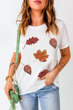 Autumn Leaf White T-Shirt for Women White