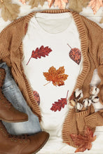 Autumn Leaf White T-Shirt for Women