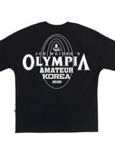 Men's Plus Size Letter Round Neck Short Sleeve T-Shirt Black