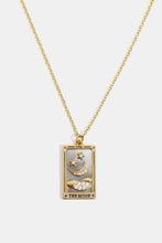 Tarot Card Pendant Stainless Steel Necklace Moon Gray One Size Necklaces