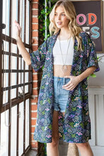 Heimish Full Size Half Sleeve Floral Open Cardigan Plus Size Woman Outerwear