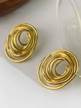 18K Gold-Plated Stainless Steel Spiral Earrings