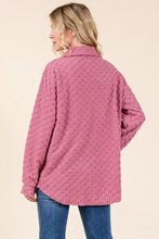 BOMBOM Checkered Button Down Dropped Shoulder Shacket Woman Outerwear