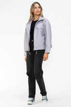 How Dare U Drawstring Hem PU Leather Zip Up Jacket Woman Outerwear