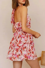 Floral Halter Neck Mini Dress Casual Dresses