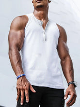Men's Plus Size Ribbed Tank White