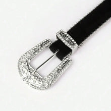 PU Leather Inlaid Rhinestone Belt Belts
