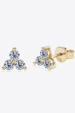 Moissanite 925 Sterling Silver Stud Earrings Gold One Size