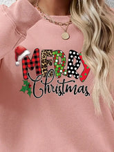 MERRY CHRISTMAS Round Neck Dropped Shoulder Sweatshirt Woman Sweatshirts