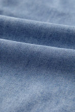 Bow Tie Long Sleeve Denim Top Woman Denim Tops