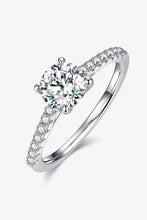 1 Carat Moissanite 925 Sterling Silver Side Stone Ring Silver Rings