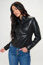Coalition LA Zip Up Vegan Moto Jacket Woman Outerwear