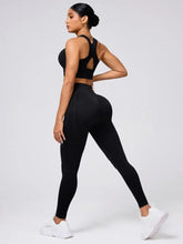 Round Neck Wide Strap Tank and Leggings Active Set Woman Activewear