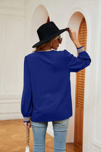Contrast Puff Sleeve Blouse Woman Blouses