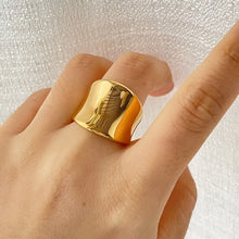 18K Gold-Plated Wide Band Ring Gold