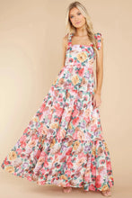 Floral Square Neck Wide Strap Maxi Dress Woman Maxi Dress