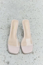 DDK Make Myself Clear Mule Block Heels Woman Slippers