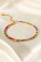 18K Gold Plated Multicolored Cubic Zirconia Bracelet Necklaces