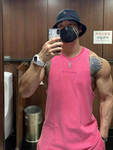 Men's Plus Size Round Neck Tank Fuchsia Pink