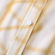 Men's Plus Size Abstract Lines Print Short Sleeve Summer Casual Shirt
