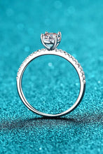 925 Sterling Silver Inlaid 1 Carat Moissanite Ring Rings
