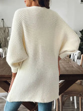 Open Front Long Sleeve Cardigan Woman Outerwear