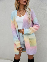 Angel Wings Full Size Pocketed Open Front Gradient Cardigan Woman Outerwear