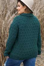 Plus Size Quarter Snap Quilted Sweatshirt Woman Sweatshirts