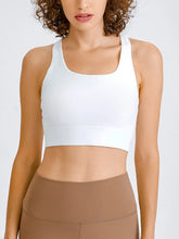 Millennia Double Take Square Neck Racerback Cropped Tank White